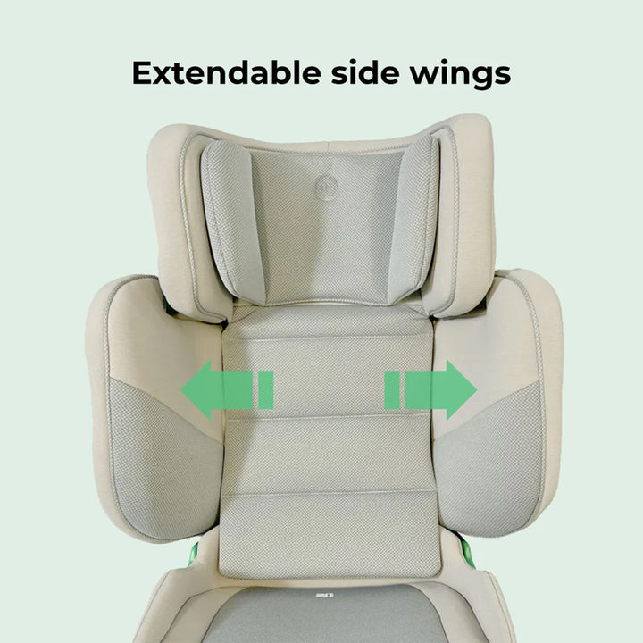 My Babiie i-Size 100-150cm Compact Fold High Back Booster Car Seat - Stone