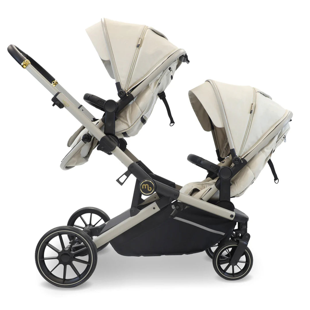 My Babiie Tandem Stroller with Two Car Seats & Bases - MB33