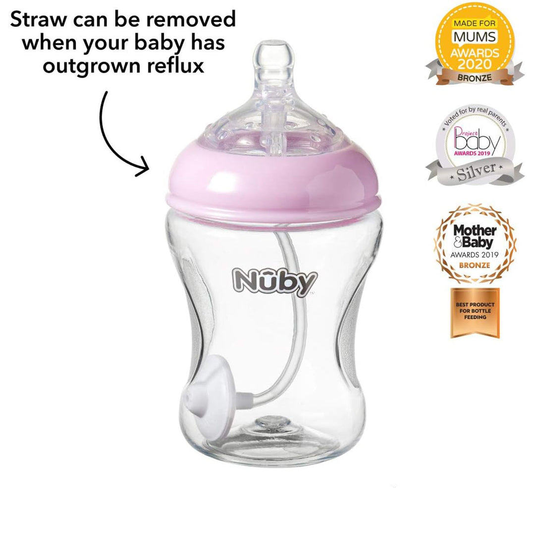 Nuby Anti Reflux Baby Bottle x 2 270ml