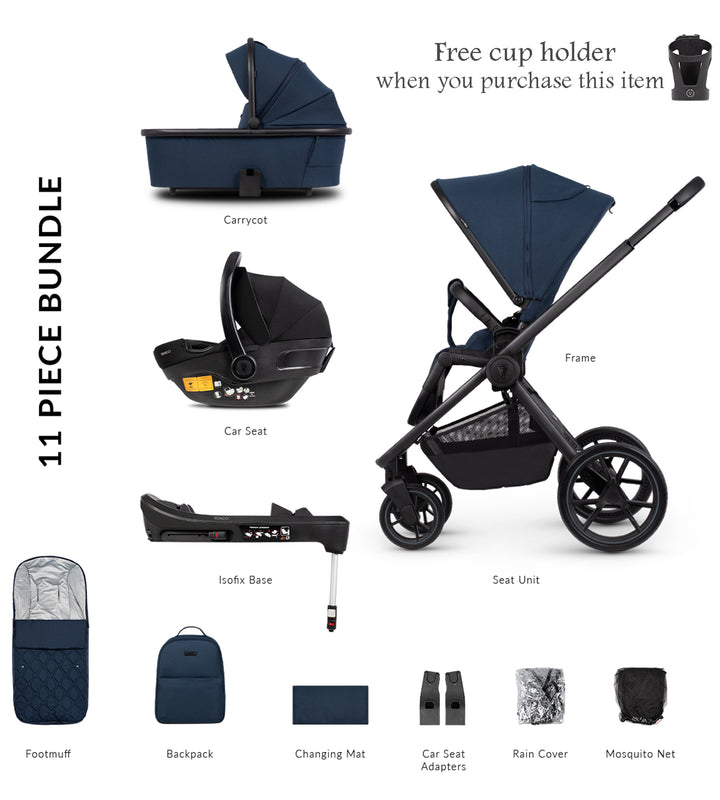 Venicci  Edge 3 in 1 Pushchair with Engo Car Seat & Base