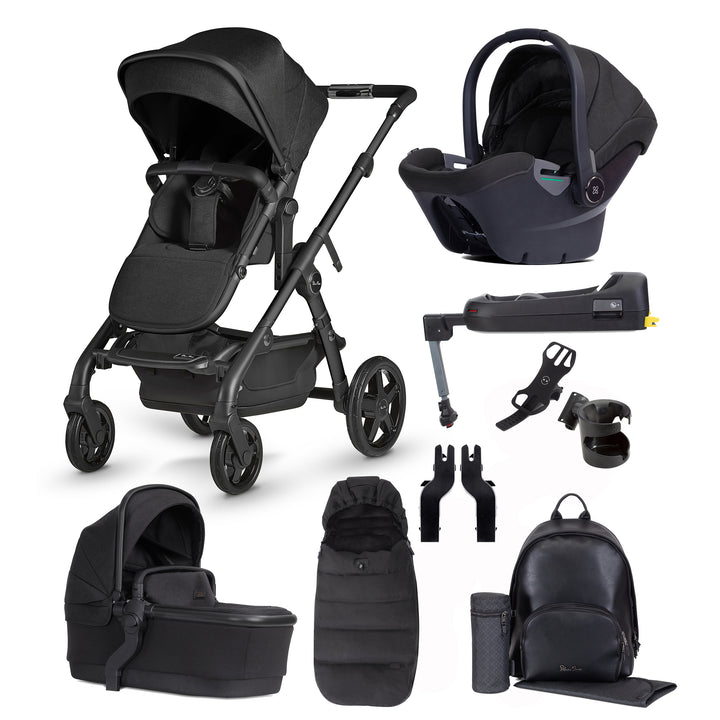 Silver Cross Wave with Carrycot, Tandem Seat, Dream and Base Ultimate Pack