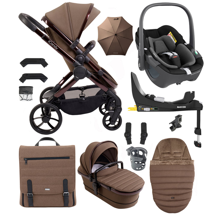 iCandy Peach 7 Pushchair and Carrycot Complete with Maxi Cosi Pebble 360 Pro and Base