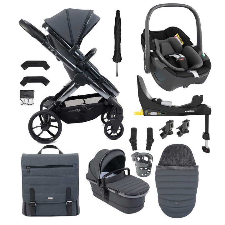 iCandy Peach 7 Pushchair and Carrycot Complete with Maxi Cosi Pebble 360 Pro and Base