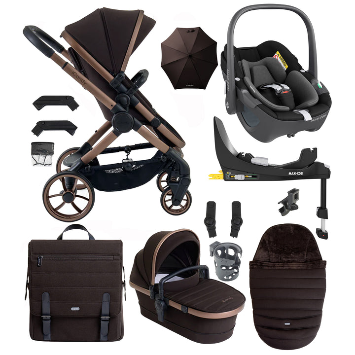 iCandy Peach 7 Pushchair and Carrycot Complete with Maxi Cosi Pebble 360 Pro and Base