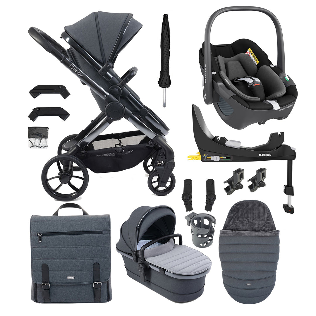 iCandy Peach 7 Pushchair and Carrycot Complete with Maxi Cosi Pebble 360 Pro and Base