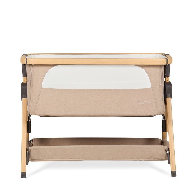 Silver Cross Lunar Bedside Crib - Oatmeal