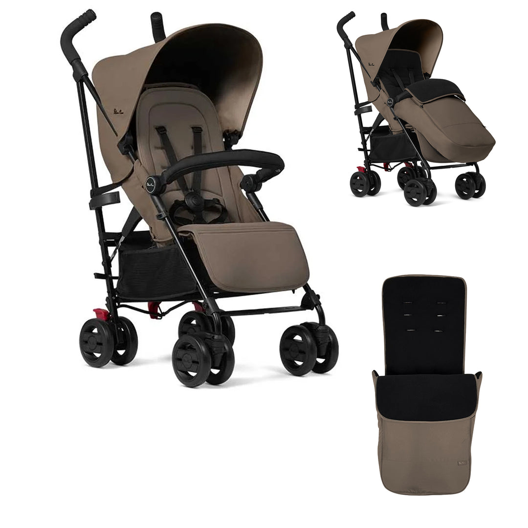 Silver Cross Pop Compact Stroller and Footmuff Bundle