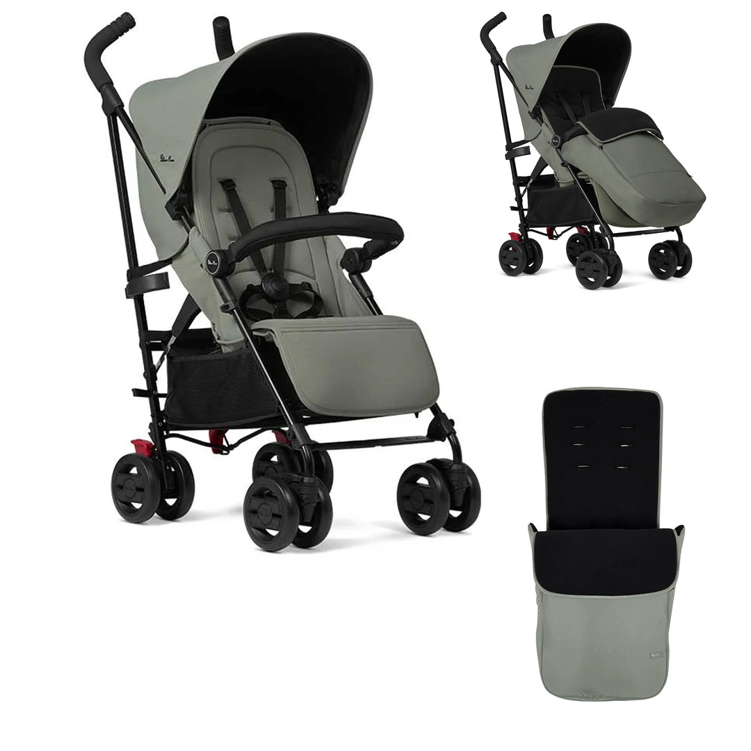 Silver Cross Pop Compact Stroller and Footmuff Bundle