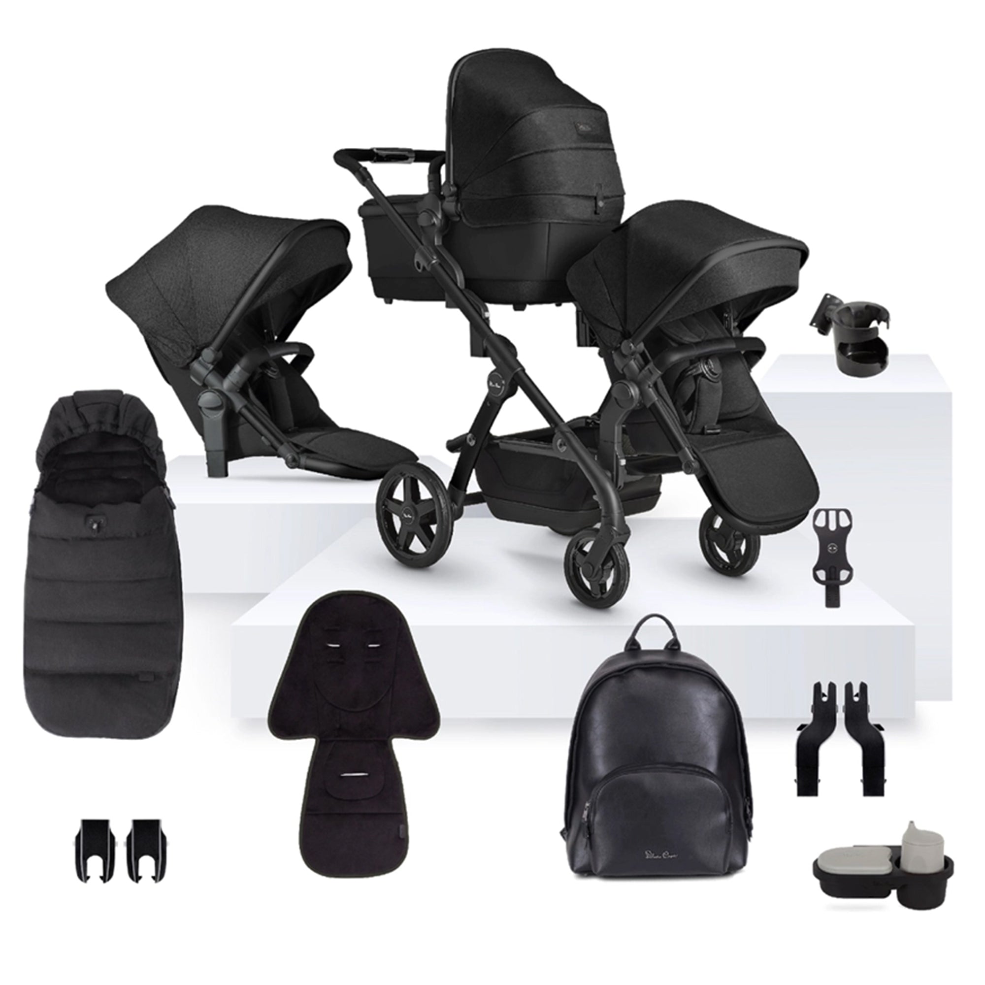 Silver Cross Wave with Carrycot Tandem Seat Ultimate Pack