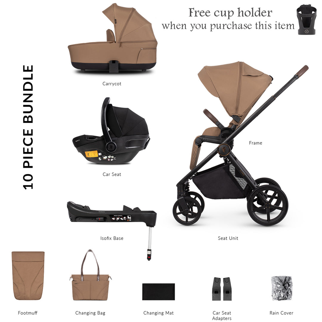 Venicci Claro Travel System with Engo Car Seat and Base