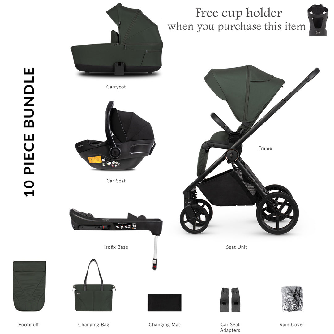 Venicci Claro Travel System with Engo Car Seat and Base