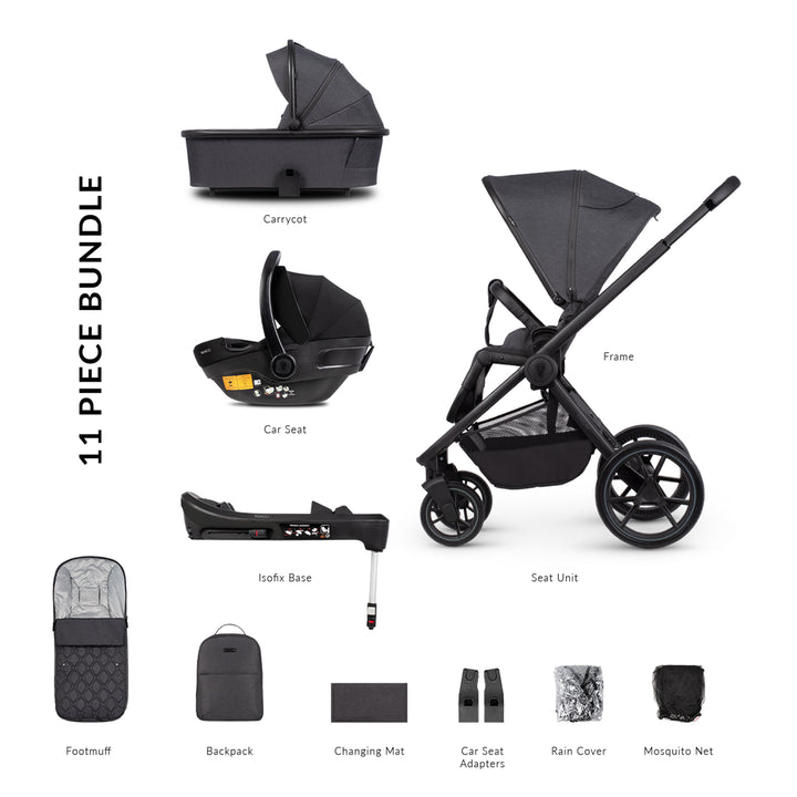 Venicci  Edge 3 in 1 Pushchair with Engo Car Seat & Base