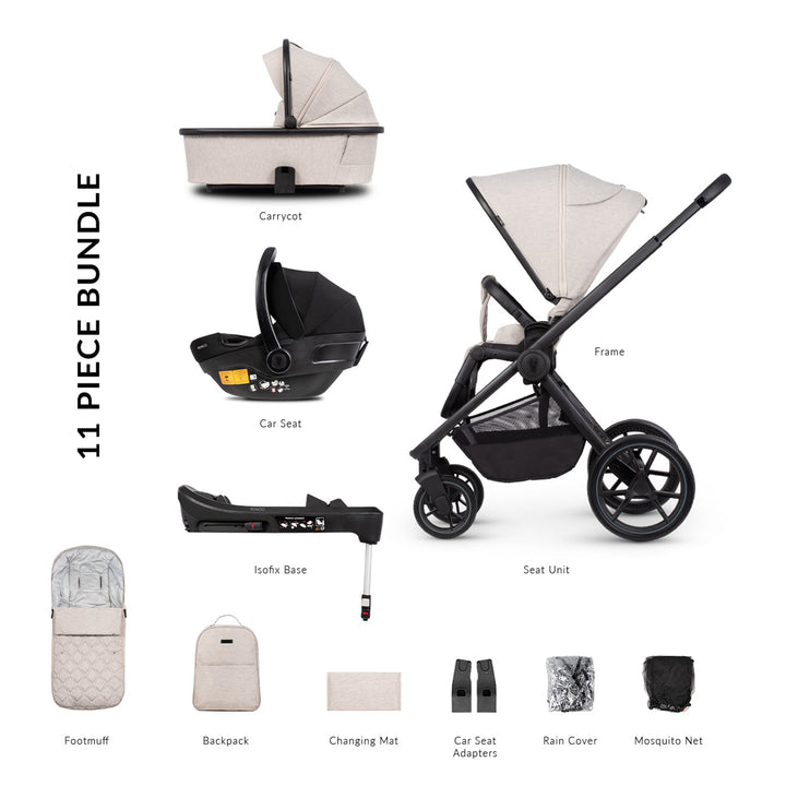 Venicci  Edge 3 in 1 Pushchair with Engo Car Seat & Base