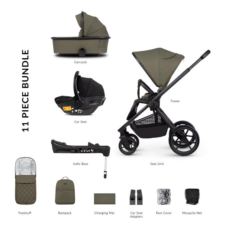 Venicci  Edge 3 in 1 Pushchair with Engo Car Seat & Base