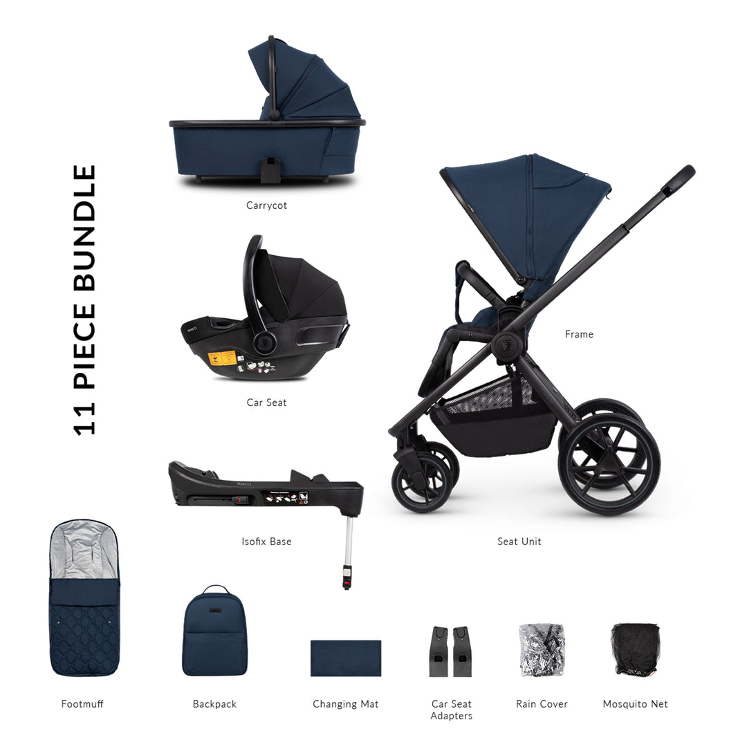 Venicci  Edge 3 in 1 Pushchair with Engo Car Seat & Base