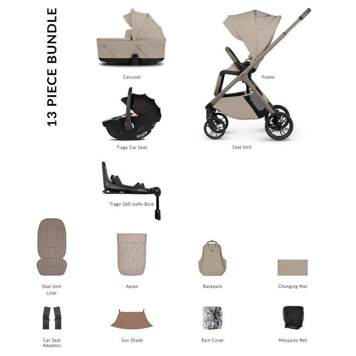 Venicci Tila 4 in 1 Luxury Bundle with Tiago & Base