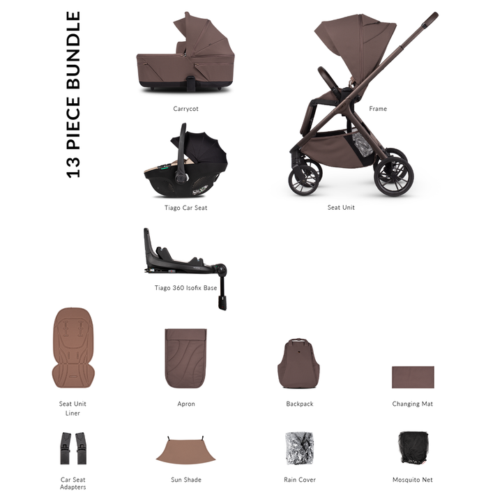 Venicci Tila 4 in 1 Luxury Bundle with Tiago & Base