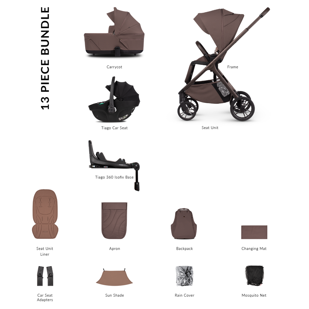 Venicci Tila 4 in 1 Luxury Bundle with Tiago & Base