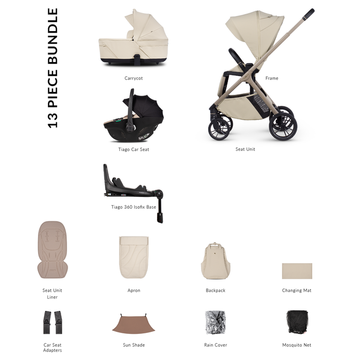 Venicci Tila 4 in 1 Luxury Bundle with Tiago & Base