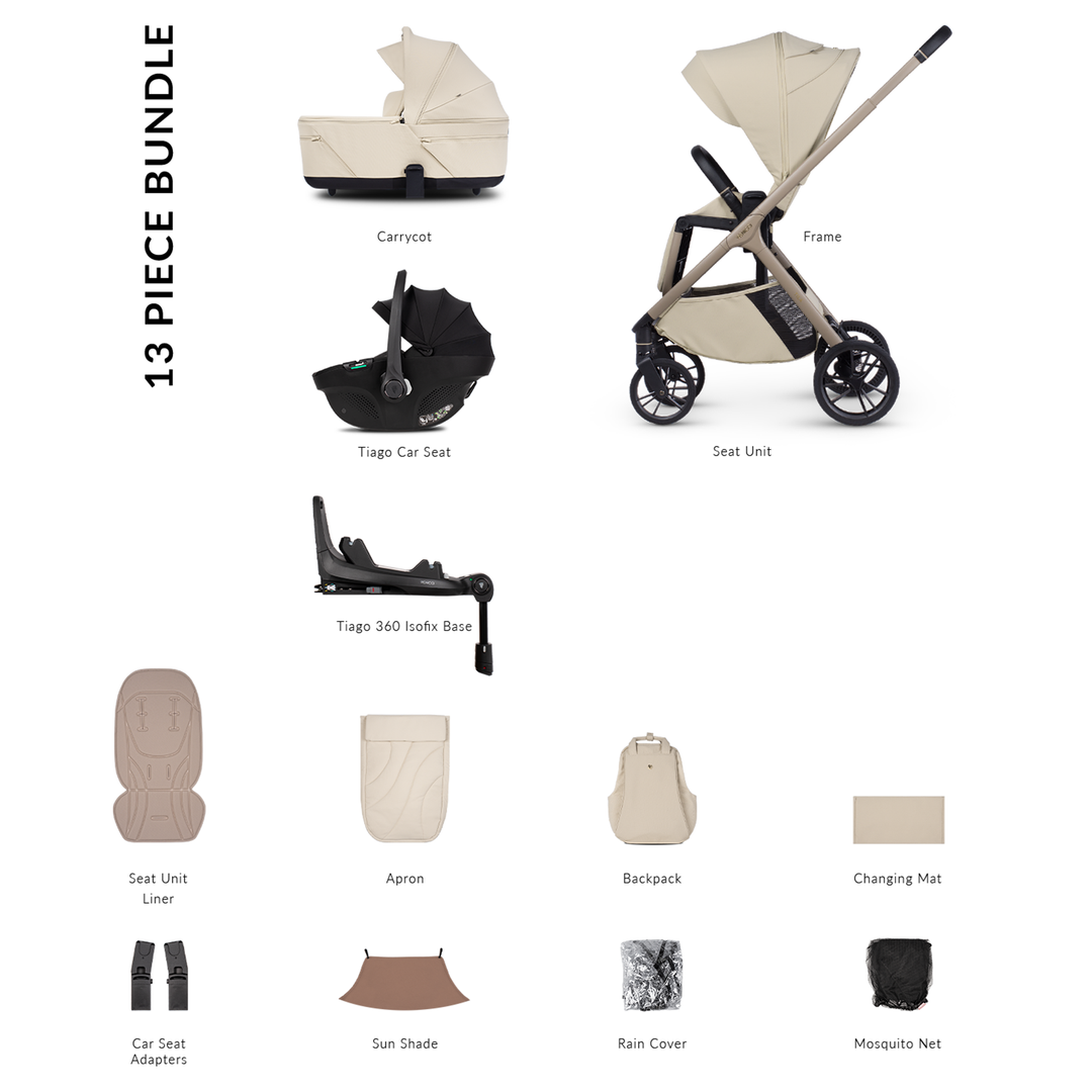 Venicci Tila 4 in 1 Luxury Bundle with Tiago & Base