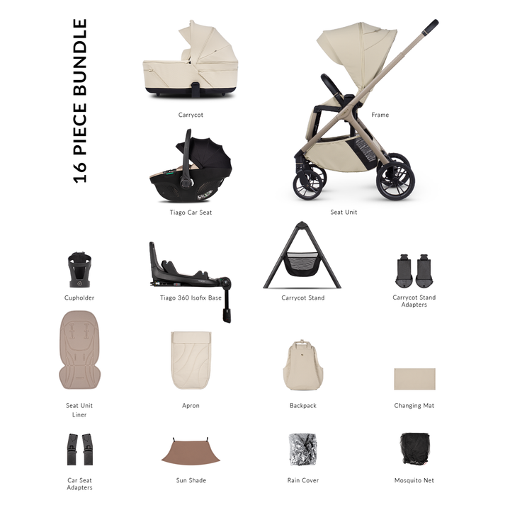 Venicci Tila 4 in 1 Ultimate Bundle with Tiago, Base & Stand