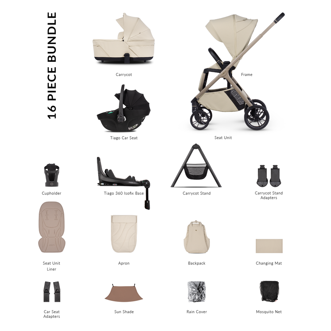 Venicci Tila 4 in 1 Ultimate Bundle with Tiago, Base & Stand