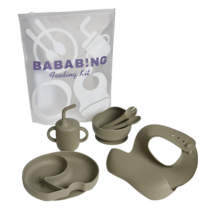 Bababing Olive Silicone Feeding Kit