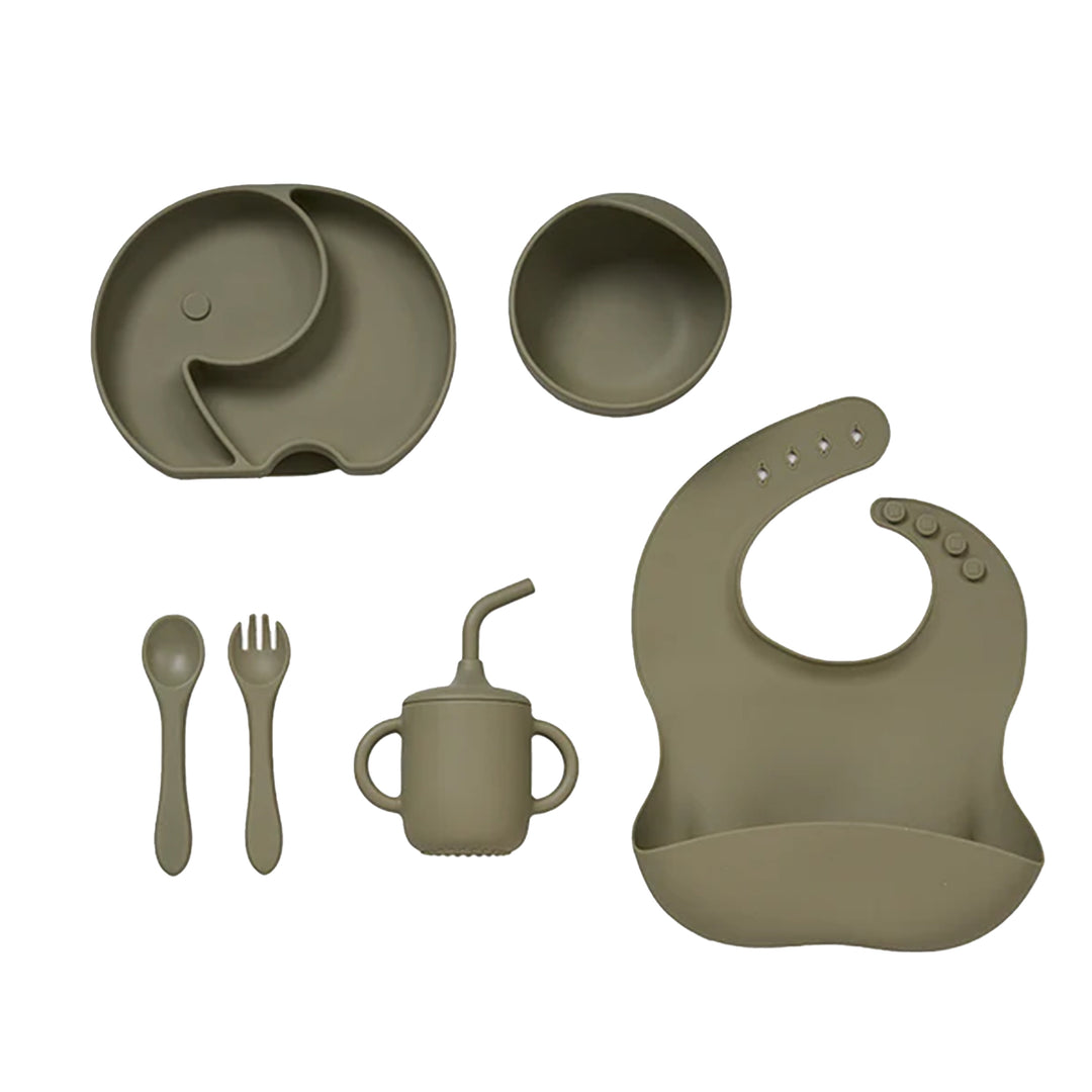 Bababing Olive Silicone Feeding Kit