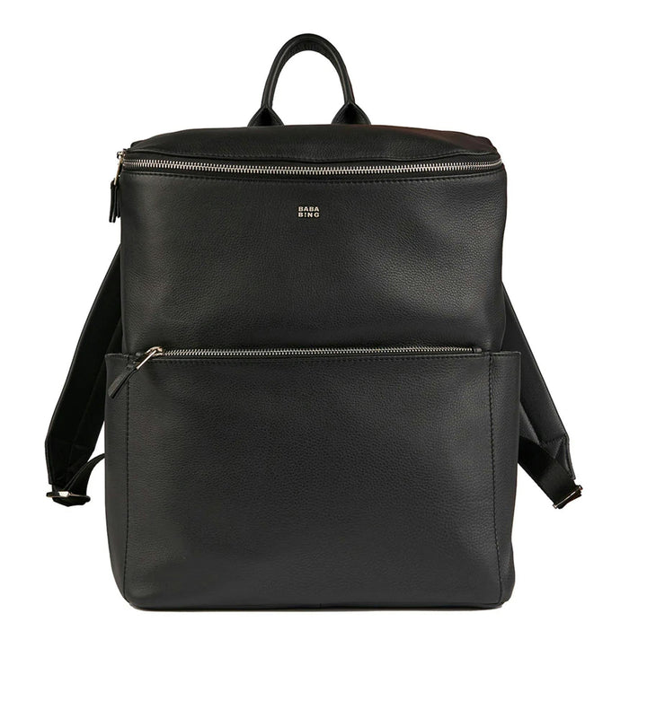 Bababing Santo Leather Backpack Changing Bag - Black