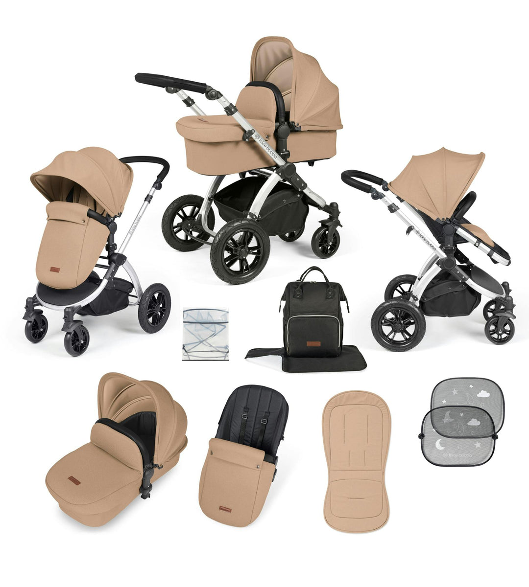 Ickle bubba Stomp Luxe 2 in 1 Plus Pushchair - Silver Chassis