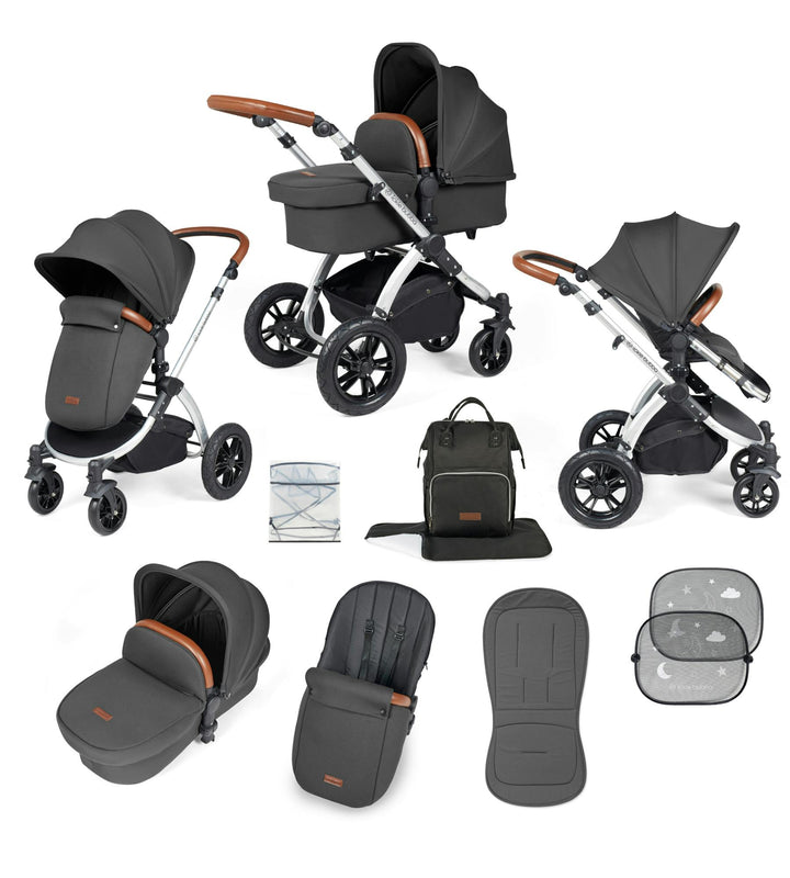 Ickle bubba Stomp Luxe 2 in 1 Plus Pushchair - Silver Chassis