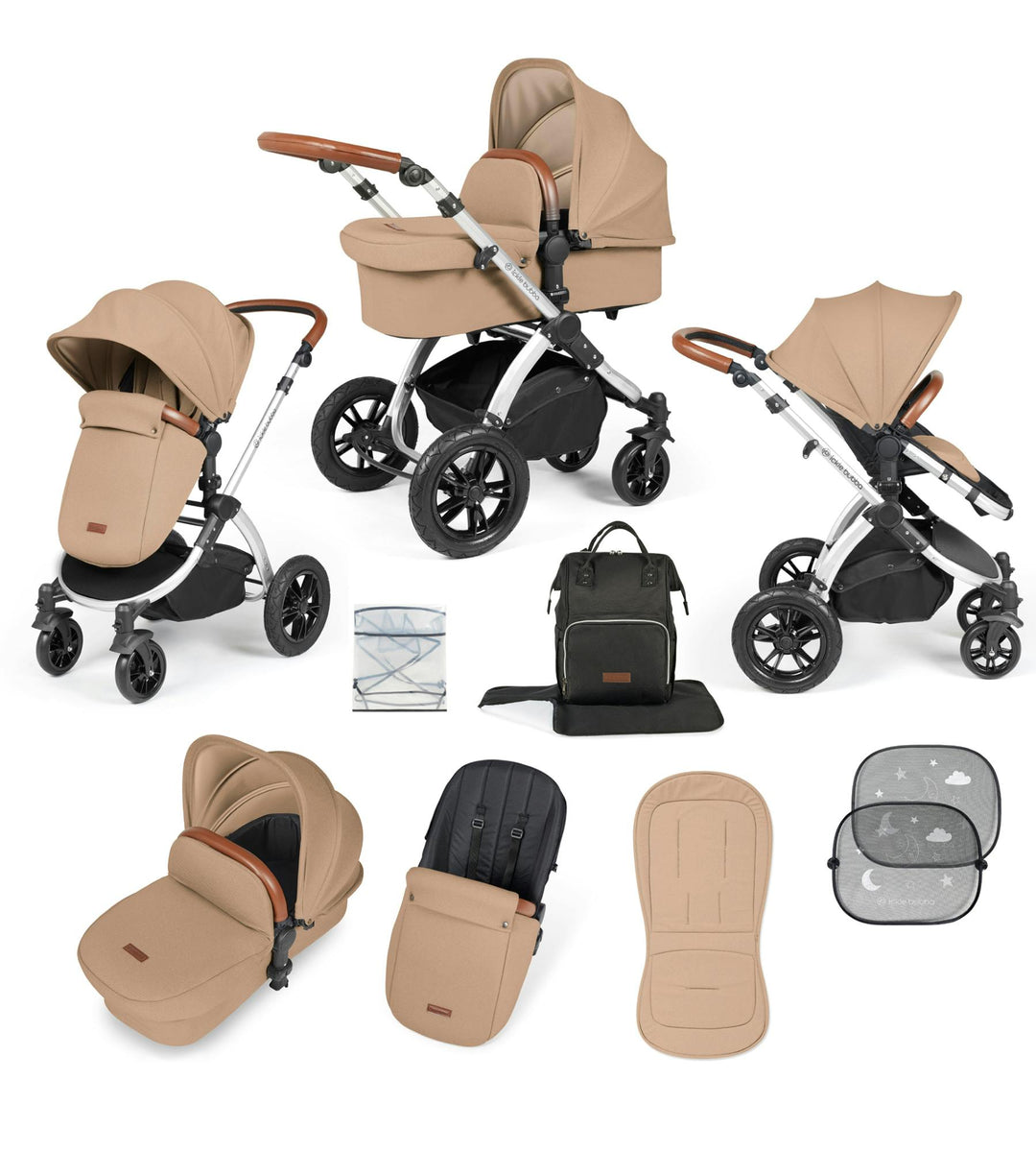 Ickle bubba Stomp Luxe 2 in 1 Plus Pushchair - Silver Chassis