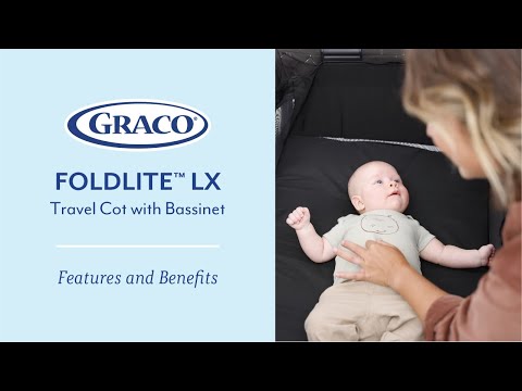 Graco Foldlite LX Travel Cot - Midnight