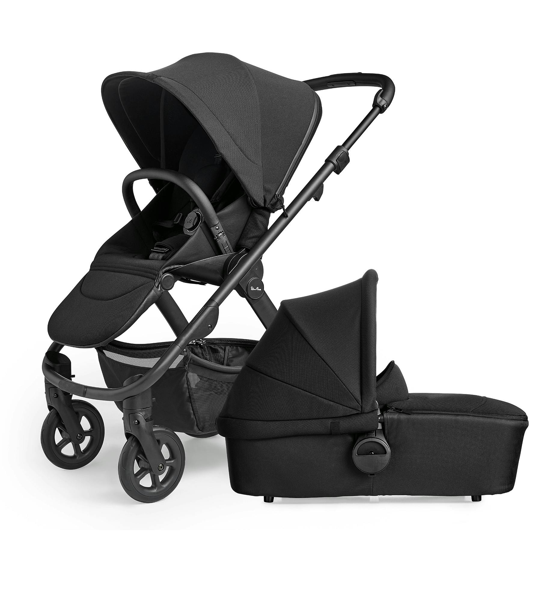 Black silver cross stroller deals